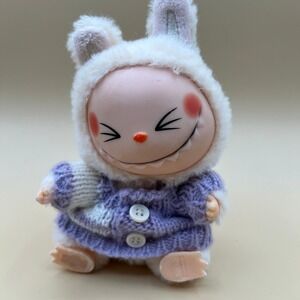 Pop Mart The Monsters Labubu Have a Seat Vinyl Plush Keychain Purple Quindao